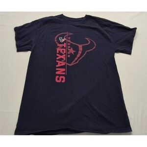 Houston Texans men's navy blue graphic t-shirt sz M‎ NFL Team Apparel NFL Cotton
